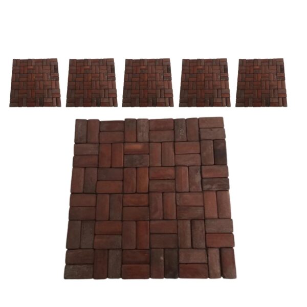 Loja Casa Canto - Descanso de Panelas - Descanso para Panela Madeira 6un 17x17cm DM Brasil