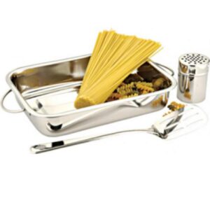 Assadeira Inox para Lasanha 3pç Class Home