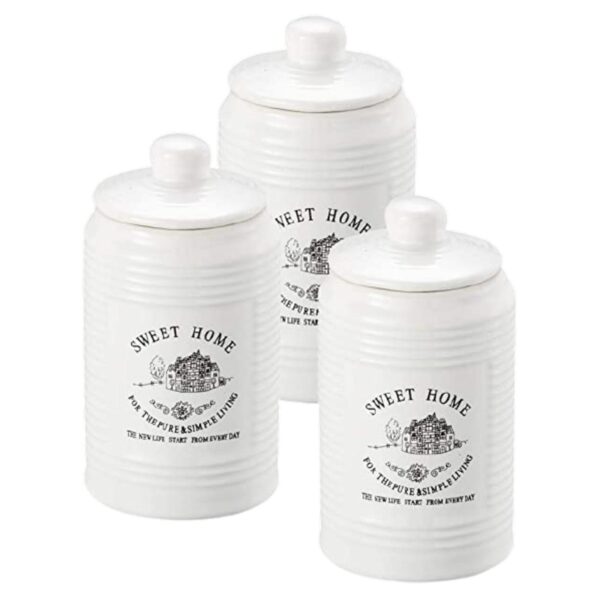 Loja Casa Canto - Potes e Baleiros - Jogo Potes Sweet Home Porcelana 200ml cada 3ps Lyor