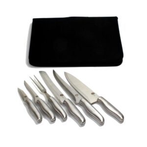 Loja Casa Canto - Jogo para Churrasco - Jogo para Churrasco Inox com Tábua Facas 7pç Bon Gourmet