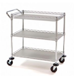 Loja Casa Canto - Carrinho Multiuso Utilitário - Carrinho para Chá e Café com 3 Prateleiras aço Inox Multiuso