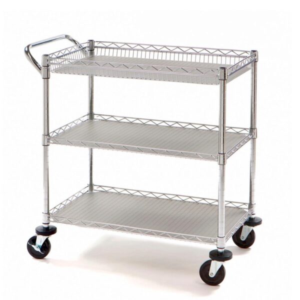 Loja Casa Canto - Carrinho Multiuso Utilitário - Carrinho para Chá e Café com 3 Prateleiras aço Inox Multiuso