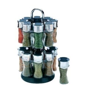 Porta Tempero com 16 Potes Giratório Brilho Diamante