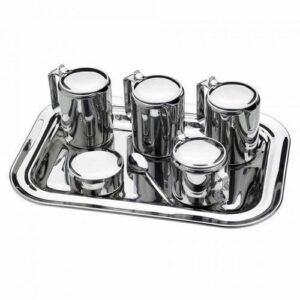 Loja Casa Canto - Jogo para Chá - Jogo para Chá e Café Quatro Estaçoes aço Inox 7pç Viel
