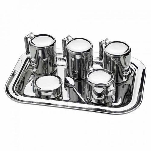 Loja Casa Canto - Jogo para Chá - Jogo para Chá e Café Quatro Estaçoes aço Inox 7pç Viel