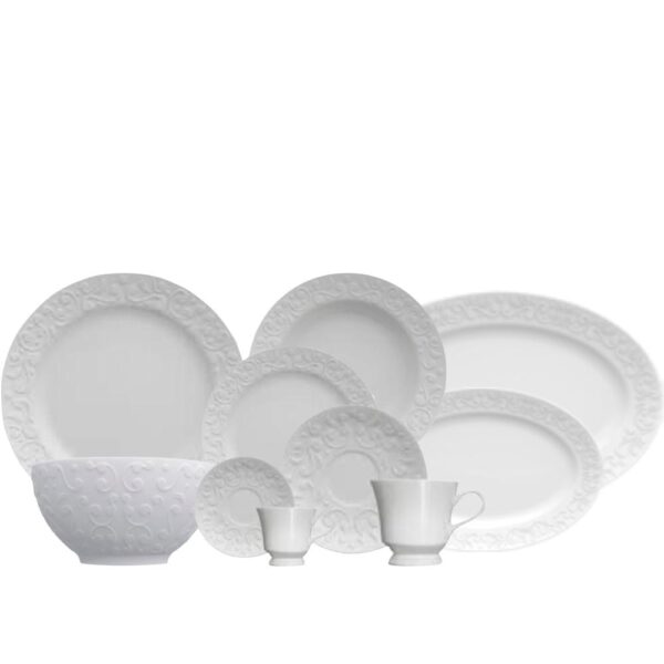 Loja Casa Canto - Aparelho de Jantar 06 pessoas - Aparelho de Jantar, Chá e Café Porcelana Tassel 52pç Germer