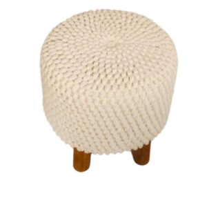 Loja Casa Canto - Puffs - Puff Croche Bege 38x38cm Lé Crochet