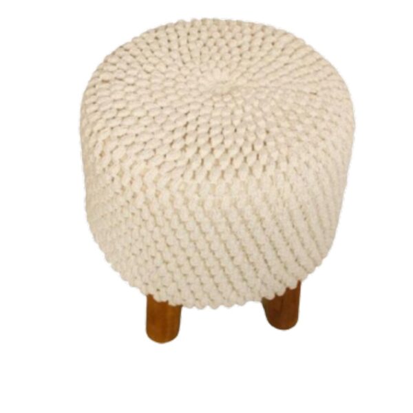 Loja Casa Canto - Puffs - Puff Croche Bege 38x38cm Lé Crochet