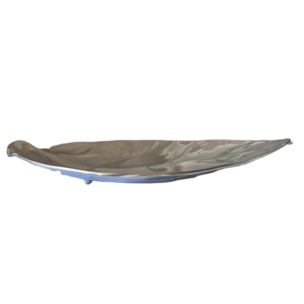 Loja Casa Canto - Centro de Mesa - Centro de Mesa aluminio Folha 52x32cm Metal Flor