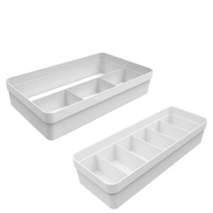 Loja Casa Canto - Organização de Gavetas - Jogo Organizadores Gavetas Logic Plástico Branco 4un Ou