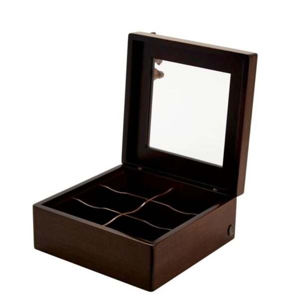 Loja Casa Canto - Caixas Organizadoras - Caixa para Chá Eliane Madeira com Detalhe em Pássaros – Limoeiro