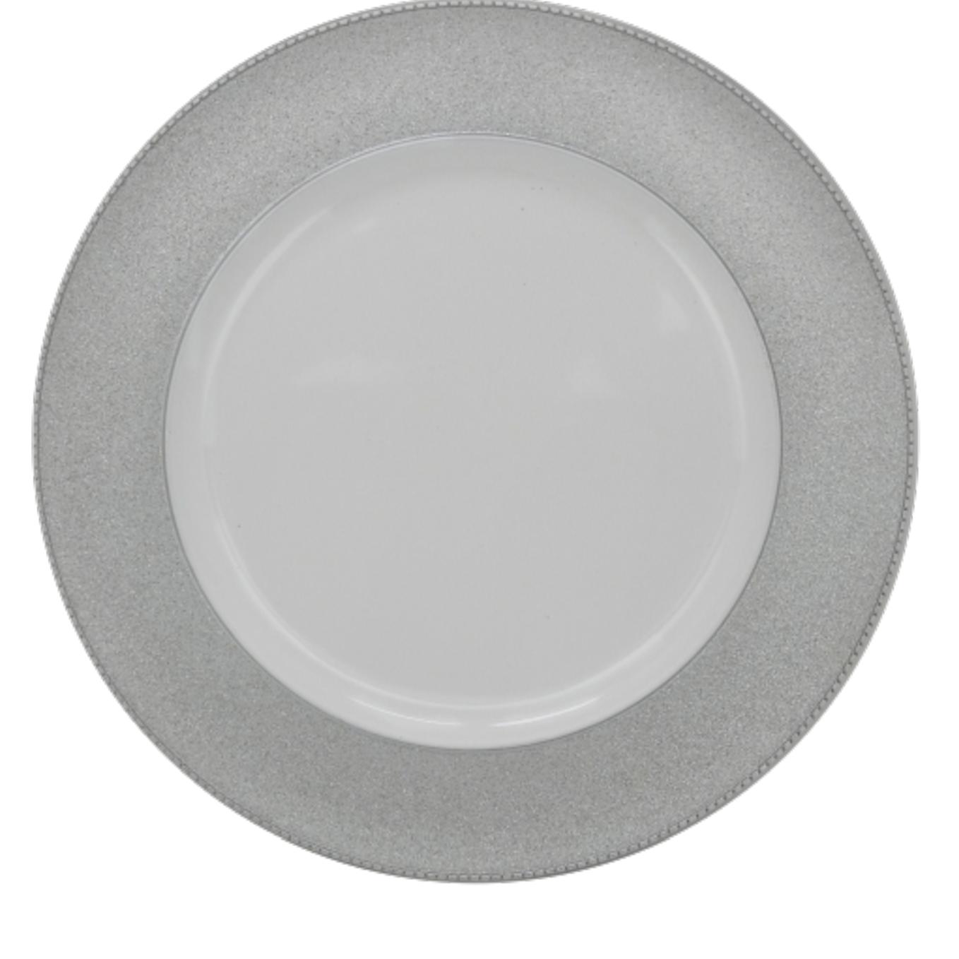 Loja Casa Canto - Sousplat - Sousplat Shine Prata 33cm 6un Mimo Style