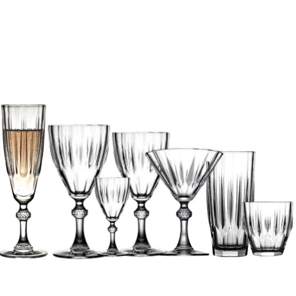 Loja Casa Canto - Taças de Cristal - Jogo Taças e Copos Vidro Cristalino Diamond 42un Pasabache