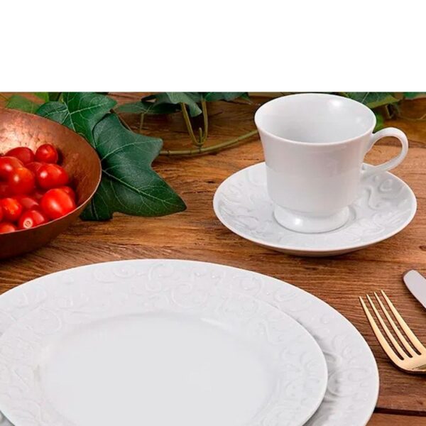 Loja Casa Canto - Aparelho de Jantar 08 pessoas - aparelho de Jantar Chá 64pç para 08 pessoas Tassel Porcelana Germer