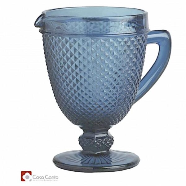Loja Casa Canto - Jarra de Vidro - Jarra Vidro Bico Jaca azul 1L Bom Gourmet