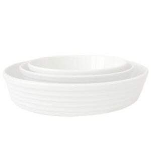 Loja Casa Canto - Formas e Assadeiras - assadeiras Redonda Porcelana Linha Cintra 3un 29, 23 20cm Meridional