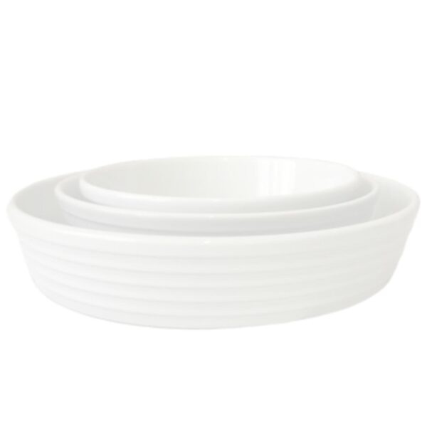 Loja Casa Canto - Formas e Assadeiras - assadeiras Redonda Porcelana Linha Cintra 3un 29, 23 20cm Meridional