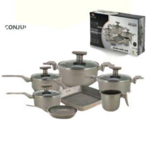 Jogo Panelas Revestimento Cerâmico Sartin Champanhe 7pç Mimo Style