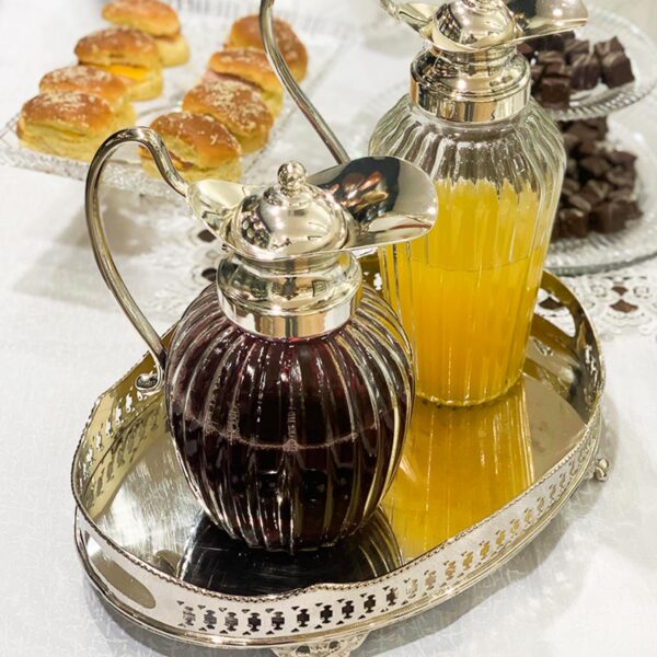 Loja Casa Canto - Jarra de Vidro - Jarra Vidro 1,5L com Tampa Zamac Niquelada Alepo Lyor