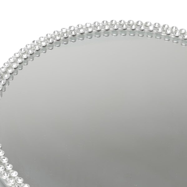 Loja Casa Canto - Bandeja de Metal e Cristais - Bandeja Prestige 30cm Redonda – Rojemac