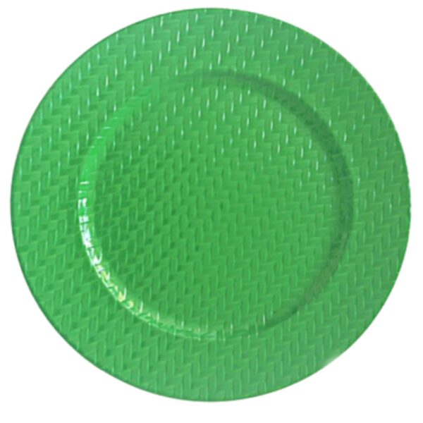 Loja Casa Canto - Sousplat - Sousplat Trançado Verde Polipropileno 33cm 8un Casa Design