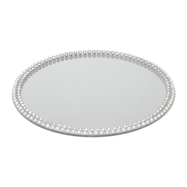 Loja Casa Canto - Bandeja de Madeira e Espelho - Bandeja Redonda Espelho 30cm Prestige Rojemac