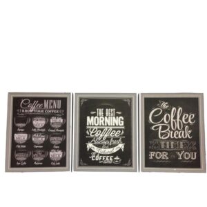 Loja Casa Canto - Quadros Decorativos - Quadro em Tela 3un Coffee Breack 40x50cm cada Urban