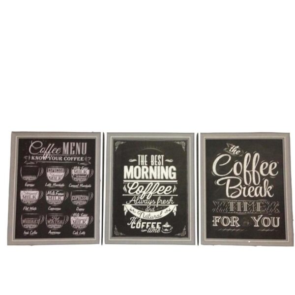 Loja Casa Canto - Quadros Decorativos - Quadro em Tela 3un Coffee Breack 40x50cm cada Urban