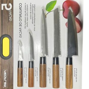 Facas para Cozinha com Lâminas Revestidas Titânio 5un Neoflan