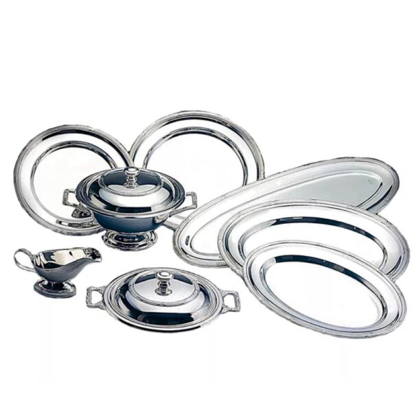 Loja Casa Canto - Baixela para Servir - Baixela aço Inox Croise Monaco 8pç Wolff