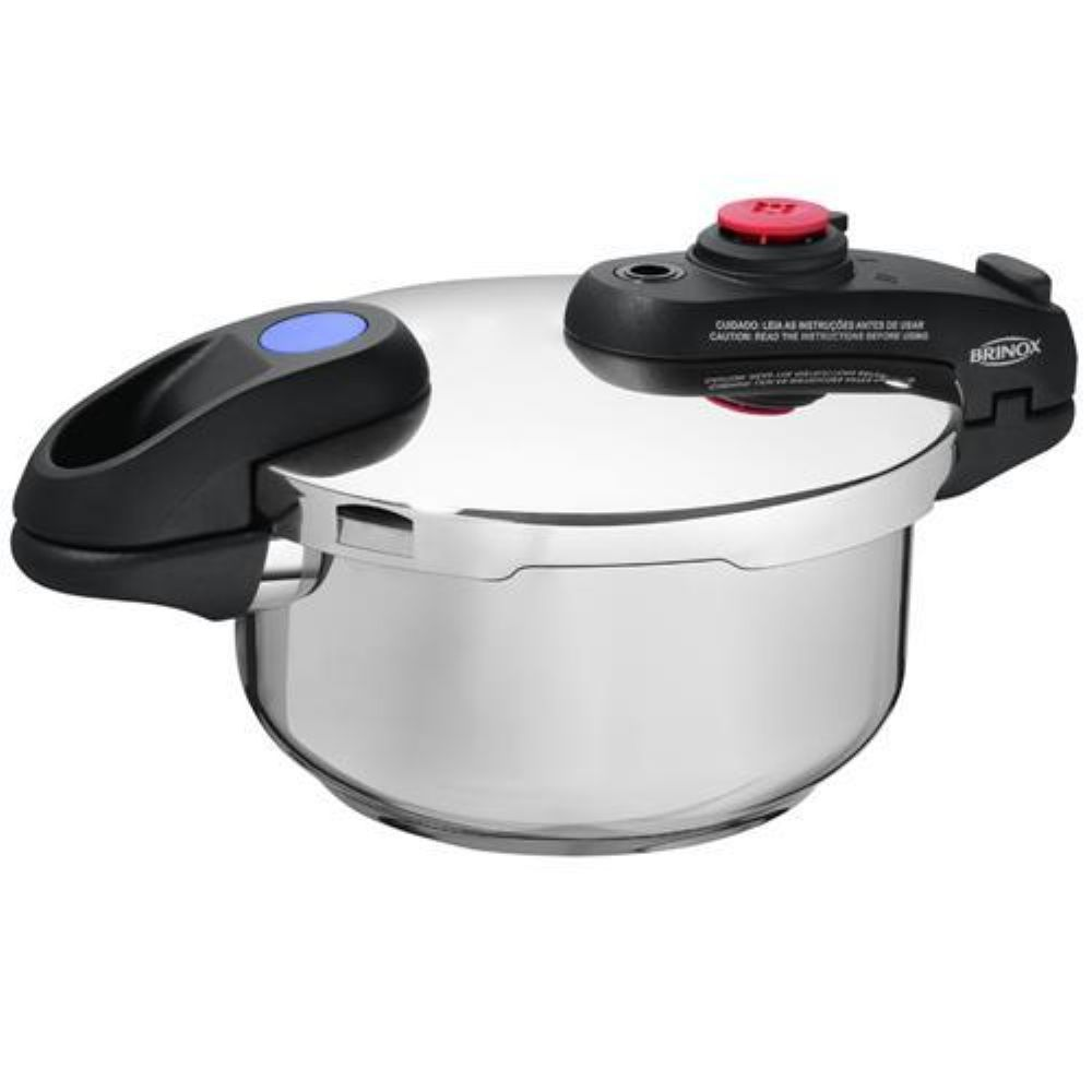 Loja Casa Canto - Panelas de Pressão - Panela Pressão Inox 3Lts Fundo Triplo Indução Brinox
