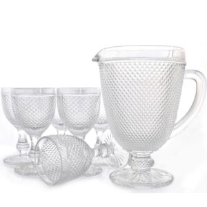 Loja Casa Canto - Taças de Vidro - Jogo Taças e Jarra Bico Jaca Transparente 6un Bon Gourmet
