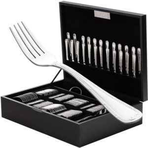 Loja Casa Canto - Faqueiro 130 peças - Faqueiro Croisé aço Inox com Estojo Madeira 130pç Wolff