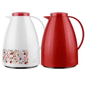 Loja Casa Canto - Garrafas Térmicas - Bule Viena Vermelho Decorado 0, 75L cada 2un Invicta