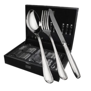 Loja Casa Canto - Faqueiro 101 peças - Faqueiro Croisé aço Inox com Estojo 101pç Fracalanza