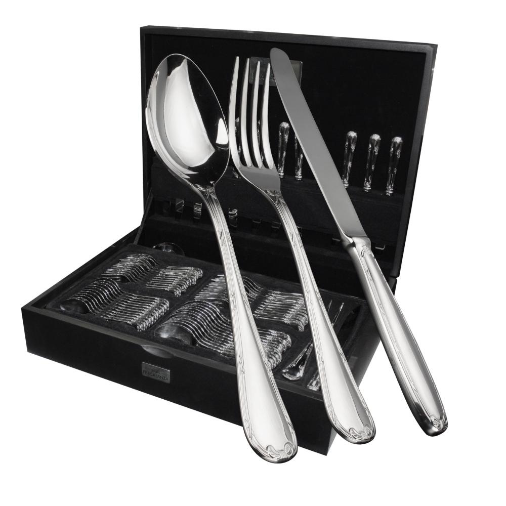 Loja Casa Canto - Faqueiro 101 peças - Faqueiro Croisé aço Inox com Estojo 101pç Fracalanza
