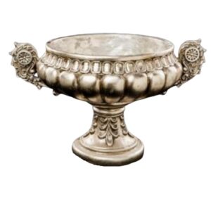 Loja Casa Canto - Centro de Mesa - Centro de Mesa Resina Prata Gomada Real 39x39cm arte