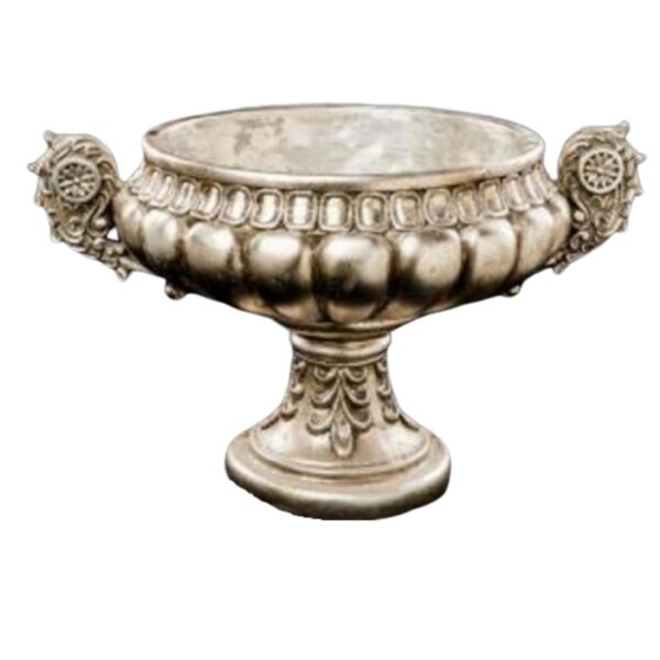 Loja Casa Canto - Centro de Mesa - Centro de Mesa Resina Prata Gomada Real 39x39cm arte