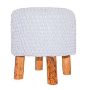 Loja Casa Canto - Puffs - Puff Croche Branco 38x38cm Lé Crochet