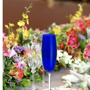 Jogo de Taças para Champanhe Gastro Cristal Ecologico 220ml Azul Cobalto Bohemia