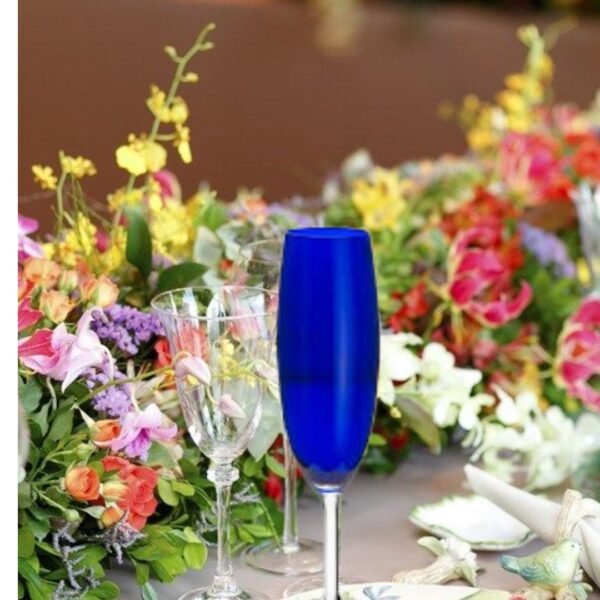 Jogo de Taças para Champanhe Gastro Cristal Ecologico 220ml Azul Cobalto Bohemia