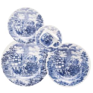 Aparelho de Jantar e Chá 30pcs Cena inglesa Biona Oxford