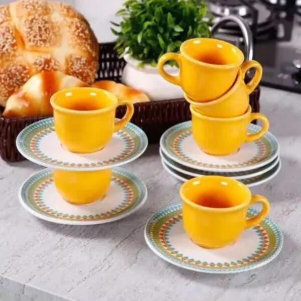 Jogo Xícaras para Chá Floreal Bilro 6un Porcelana Oxford