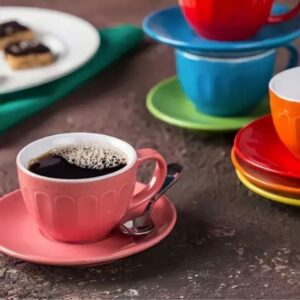 Jogo para Lanche Colors Xícaras e Bowls 18un Class