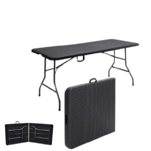 Mesa Portátil Dobrável 1.80x76,2mts Polietileno Preta Maxchief