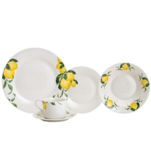 Aparelho de Jantar Chá Sicilian Lemon 20pç Porcelana Lyor