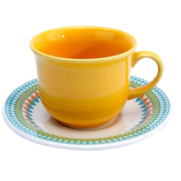 Jogo para Lanche Floral Bilro 18pç Porcelana Oxford