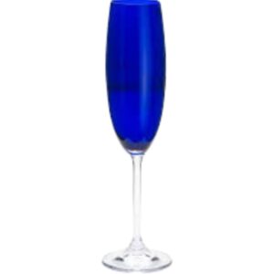 Jogo de Taças para Champanhe Gastro Cristal Ecologico 220ml Azul Cobalto Bohemia