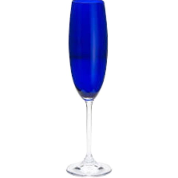 Jogo de Taças para Champanhe Gastro Cristal Ecologico 220ml Azul Cobalto Bohemia