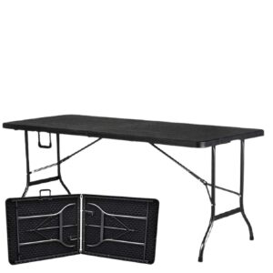 Mesa Portátil Dobrável 1.80x76,2mts Polietileno Preta Maxchief